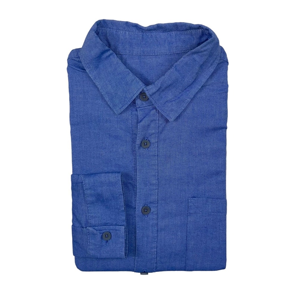 Lululemon Blue Woven Mens Performance Button Front Shirt Medium
